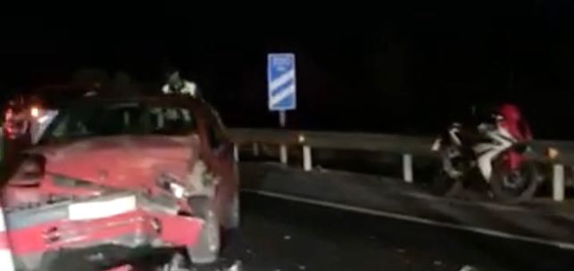 Vehículos accidentados en la GC-1, a la altura de Pasito Blanco.