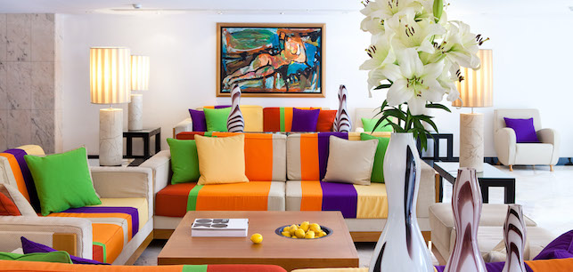 Foto del hall del Seaside Palm Beach, en Maspalomas.