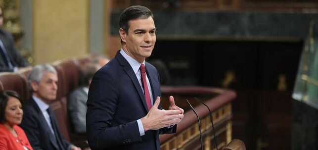 Pedro S&aacute;nchez, en la &uacute;ltima sesi&oacute;n de investidura. MARTA JARA