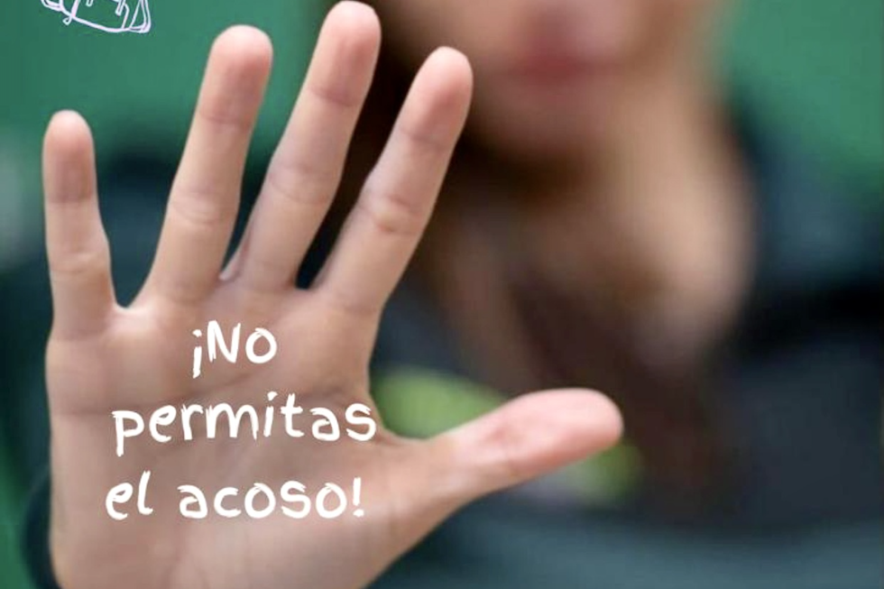 Imagen contra el acoso escolar.