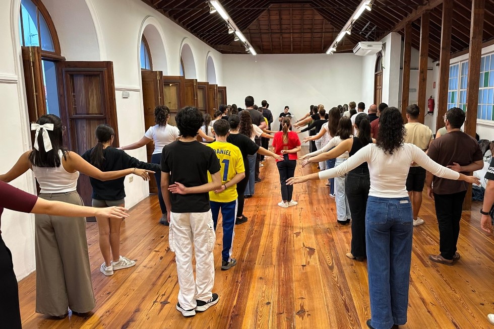 Taller de formación de la danza de 'El Minué' celebrado la semana pasada previa a las pruebas selectivas