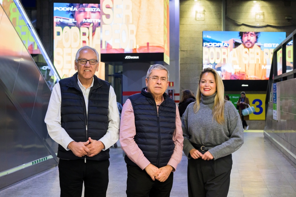 Delegaci&oacute;n de San Bartolom&eacute; de Tirajana en el metro de Sol con la campa&ntilde;a de fondo | Maspalomas Ahora