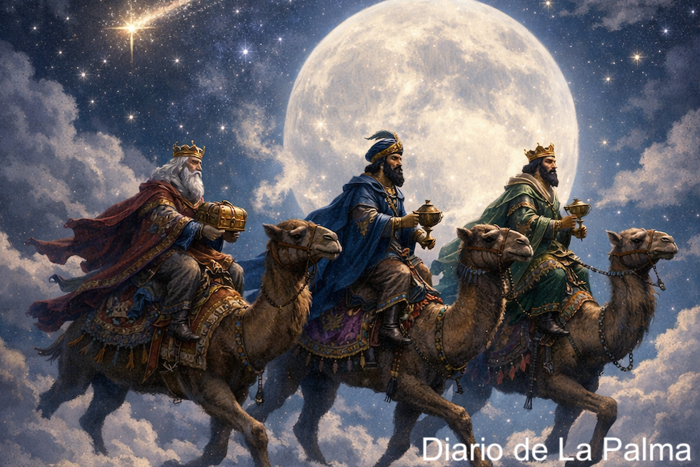Los Reyes Magos de Oriente llegando a la Isla