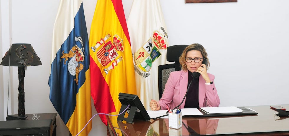 La alcaldesa Concepción Narváez durante la entrevista con Maspalomas Ahora.