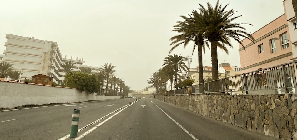 Abundante calima con fuertes vientos. Maspalomas Ahora