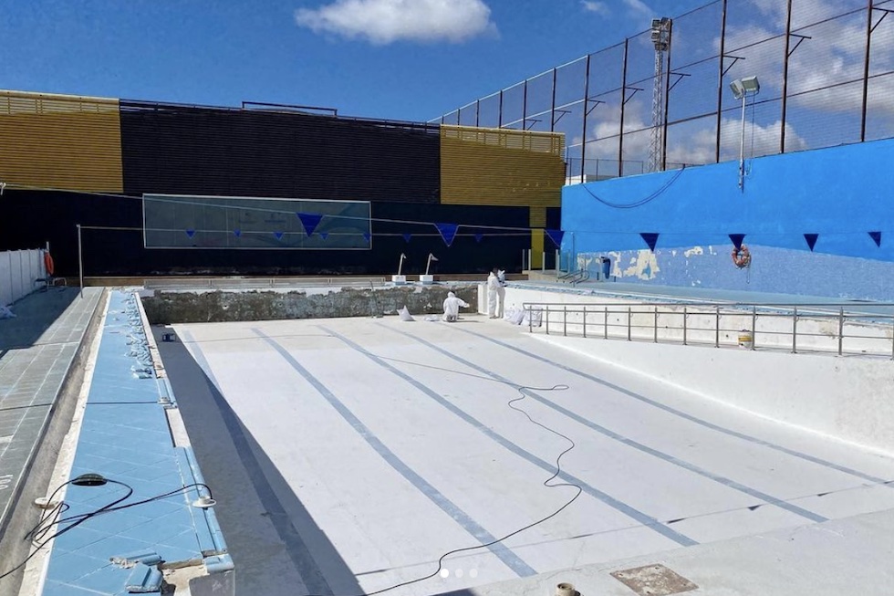 Obras en la piscina de El Tablero | MASPALOMAS AHORA