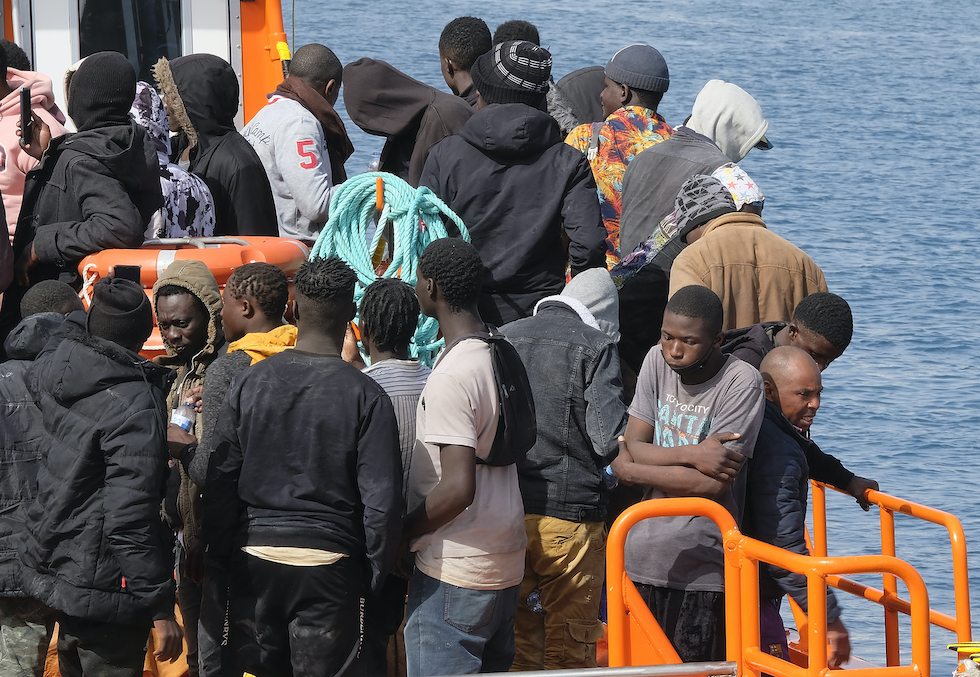 Llegada de inmigrantes al muelle de Arguineguín. ACFI PRESS