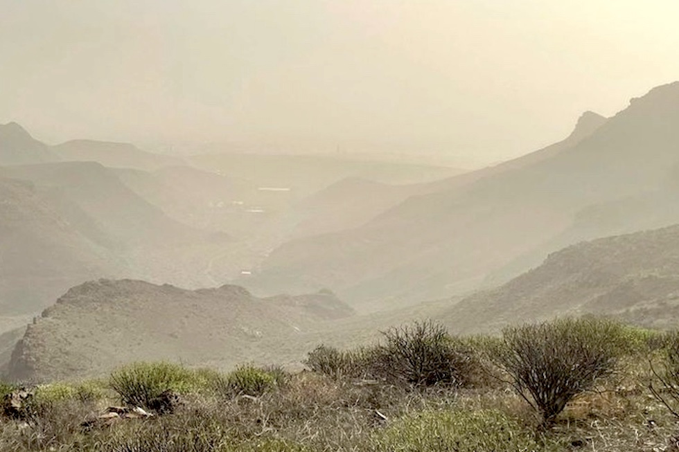 Presencia de calima abundante en el sur de Gran Canaria. Maspalomas Ahora