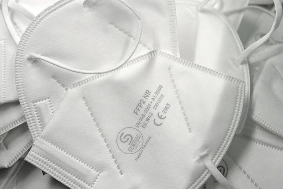 Mascarilla FFPP2. imagen de archivo