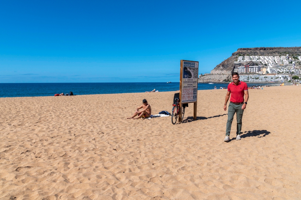 Willy García en la playa de Tauro hoy