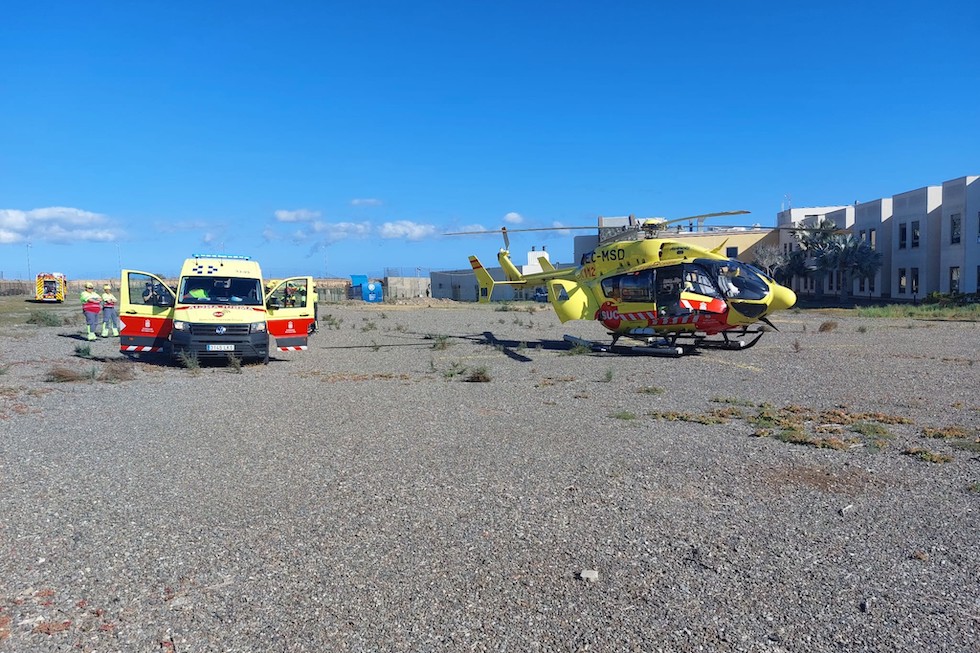 Evacúan en helicóptero a una mujer de 79 años tras un paro cardíaco en Meloneras