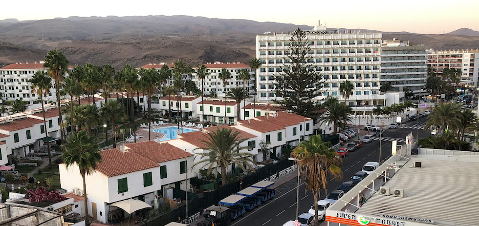Panor&aacute;mica de la Avenida de Italia, Playa del Ingl&eacute;s. MASPALOMAS AHORA