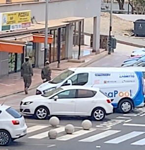 Los militares patrullan por Maspalomas