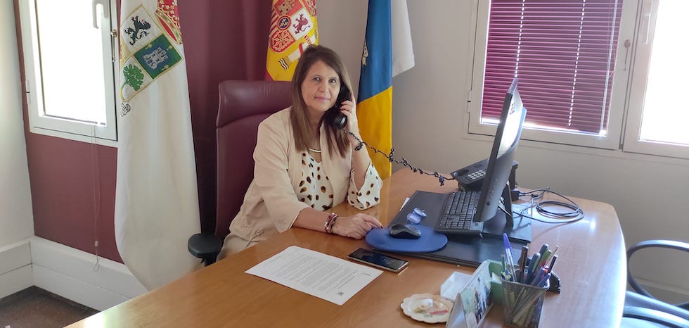 Mercedes Díaz durante la entrevista con Maspalomas Ahora