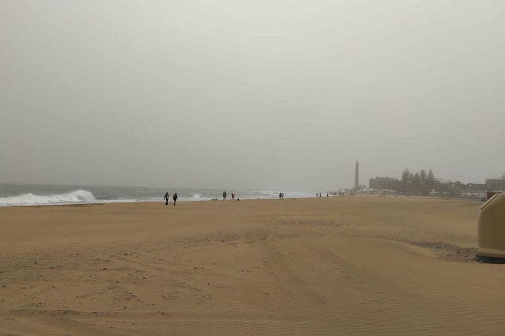 Imagen de archivo calima en Maspalomas