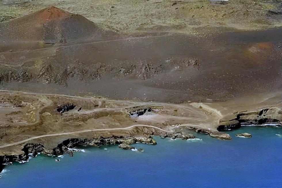 Vista aérea de la playa de las Crias