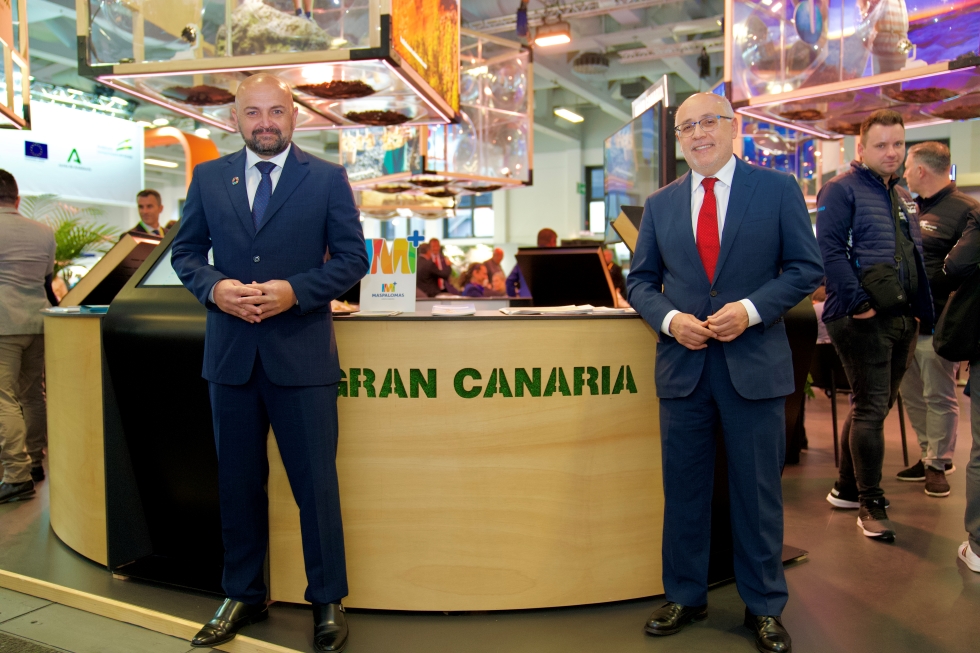 Carlos Álamo, consejero de turismo del Cabildo de Gran Canaria y Antonio Morales, presidente del Cabildo de Gran Canaria