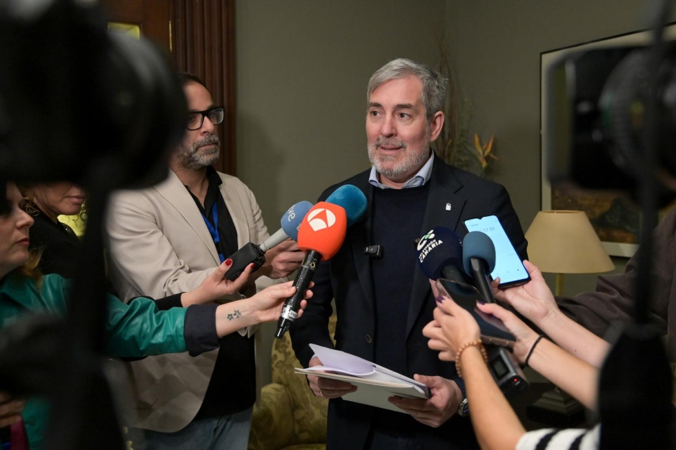 Fernando Clavijo dando su valoración sobre el fallo del Supremo