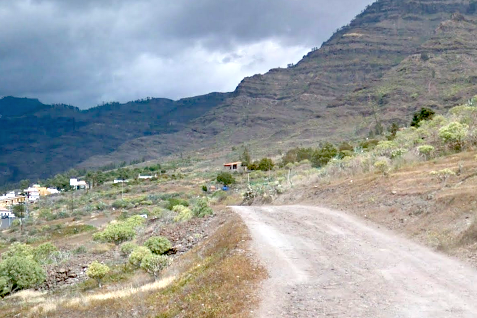 Inicio de la calle Drago (Mogán)