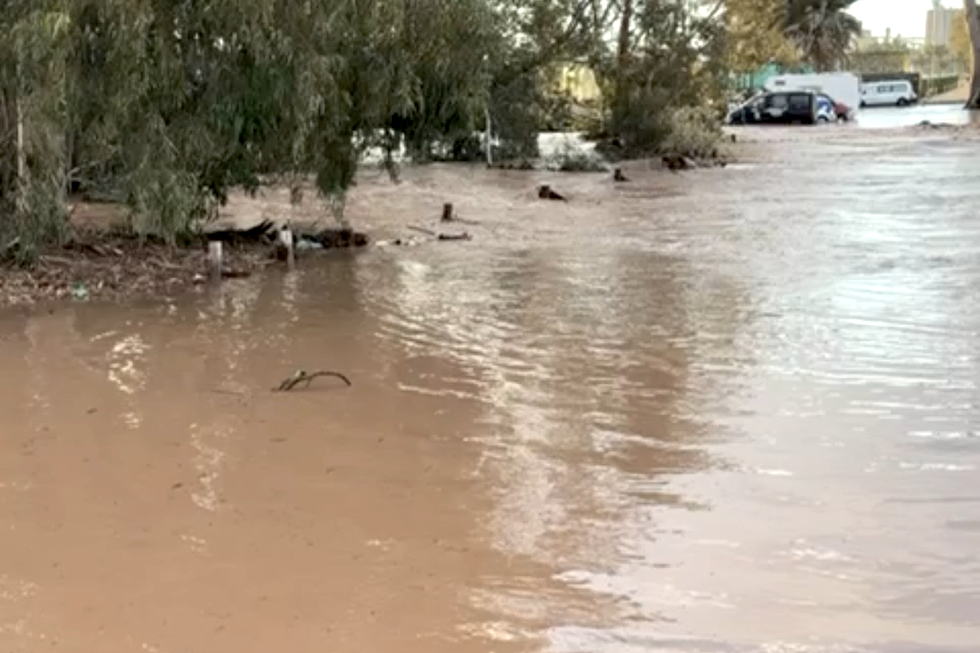 Barranco de Arguinegu&iacute;n desbordado por Therese