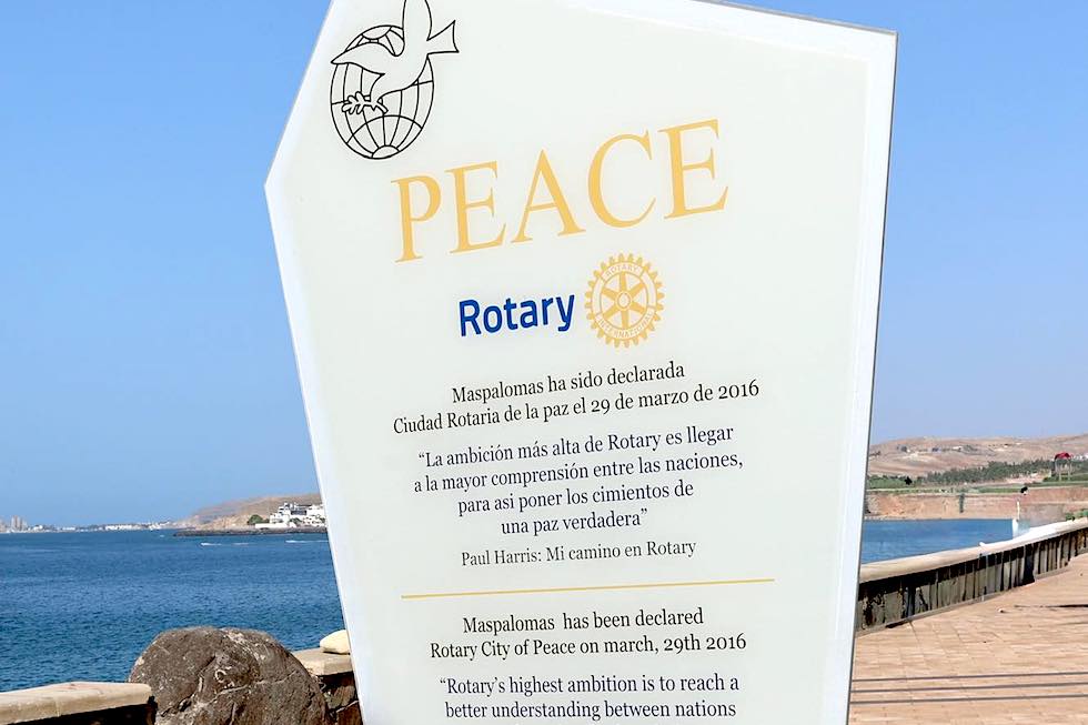 Maspalomas celebra este sábado 10 años como Ciudad Rotaria de la Paz