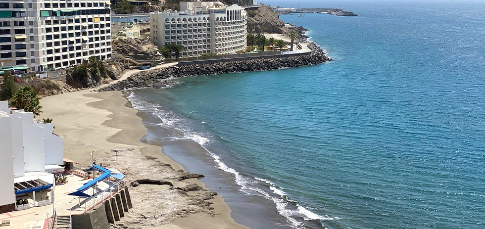 Playa de Patalavaca durante el Estado de Alarma. MASPALOMAS AHORA