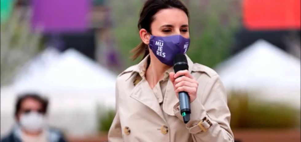 Irene Montero en el acto.