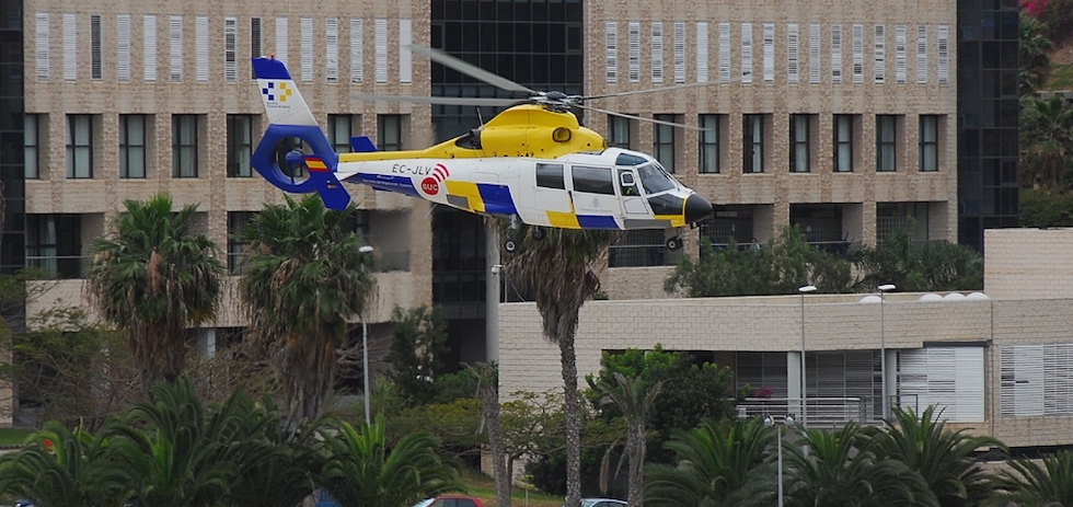Helipuerto del Hospital Dr. Negrín. Imagen: Martín López Botti.