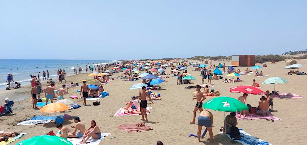 Playa del Inglés hoy sábado 16 de abril. | MASPALOMAS AHORA