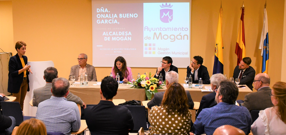 La alcadesa de Mog&aacute;n en su intervenci&oacute;n en la jornada