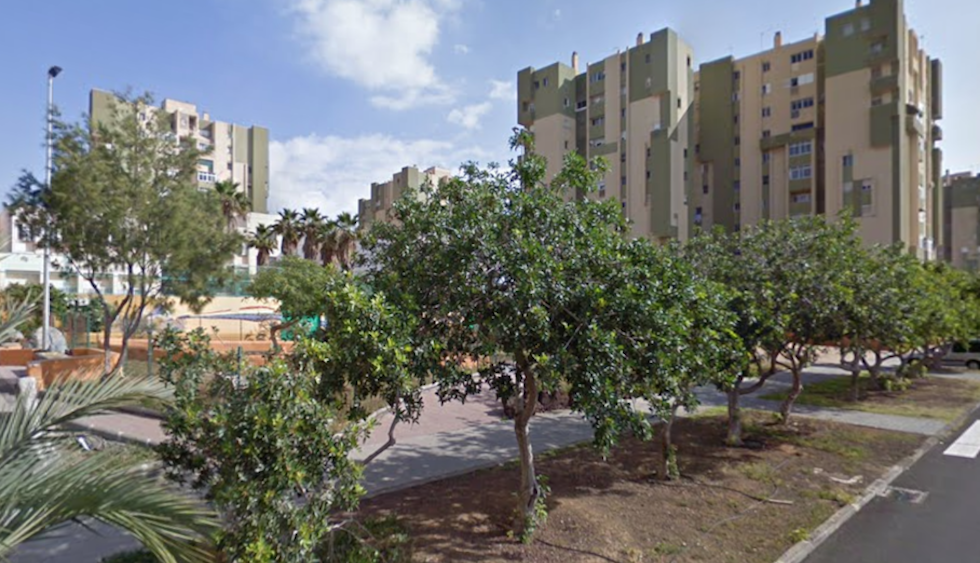 Inmediaciones del domicilio donde ocurrió el crimen.