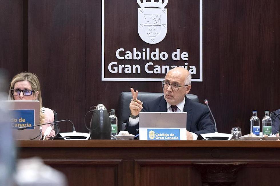 Sesión ordinaria del pleno del Cabildo de Gran Canaria.