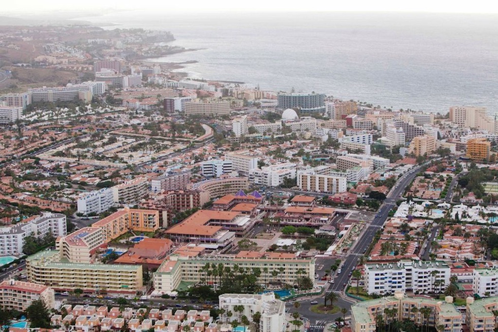 Vista panorámica playa del Inglés. Imagen de archivo