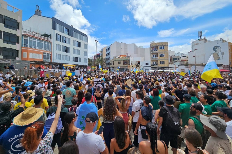 Manifestación en contra de la masificación del turismo