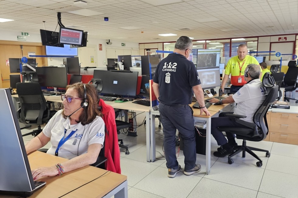 Sala operativa del 112 Canarias. Imagen de archivo