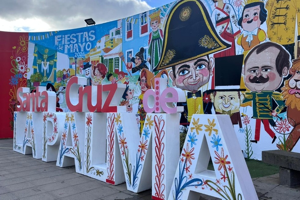 Lienzo en el KM.0 de Santa Cruz de La Palma