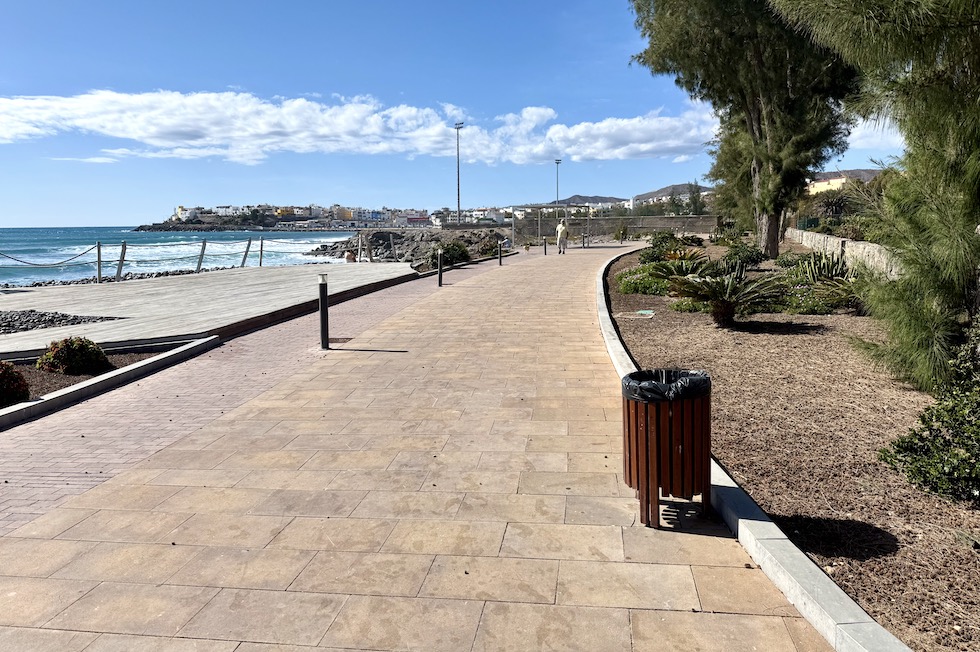 Tramo del paseo mar&iacute;timo de El Perchel previo a la borrasca Therese | Maspalomas Ahora