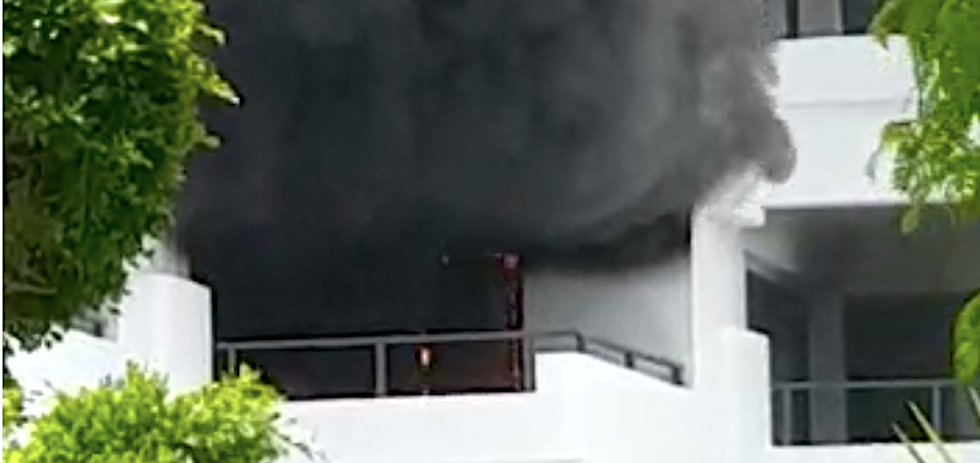 El incendio se produjo en la habitación del hotel