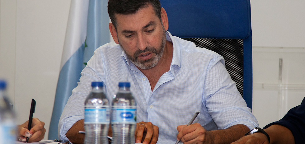 Alejandro Marichal en la sede de Coalición Canaria