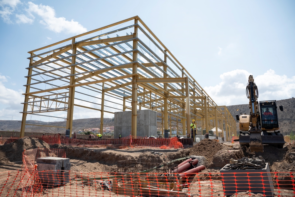 Obras de la presa de Chira