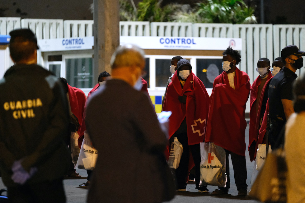 Llegada de migrantes subsaharianos. Imagen de archivo