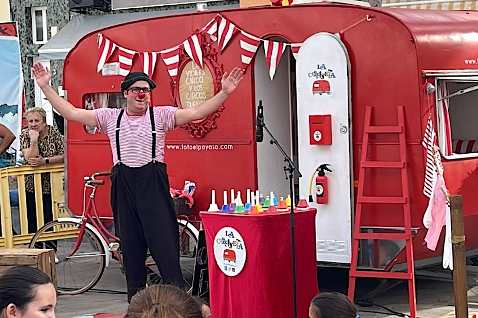 Totó El Payaso en las Fiestas del Tablero.