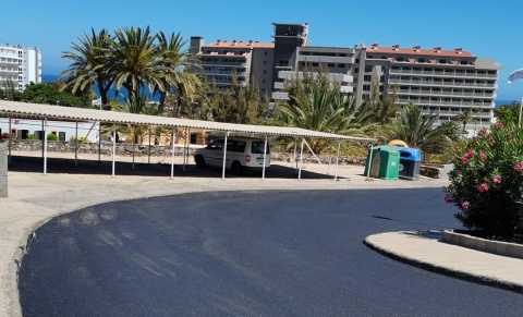 Asfaltado del Gloria Palace