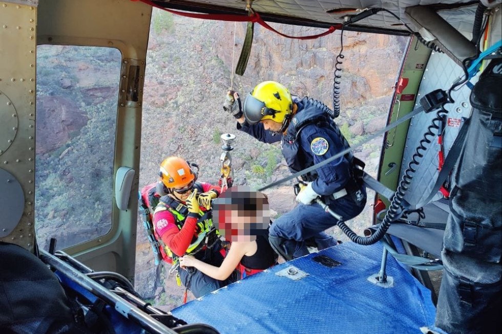 Actuación del helicóptero del GES