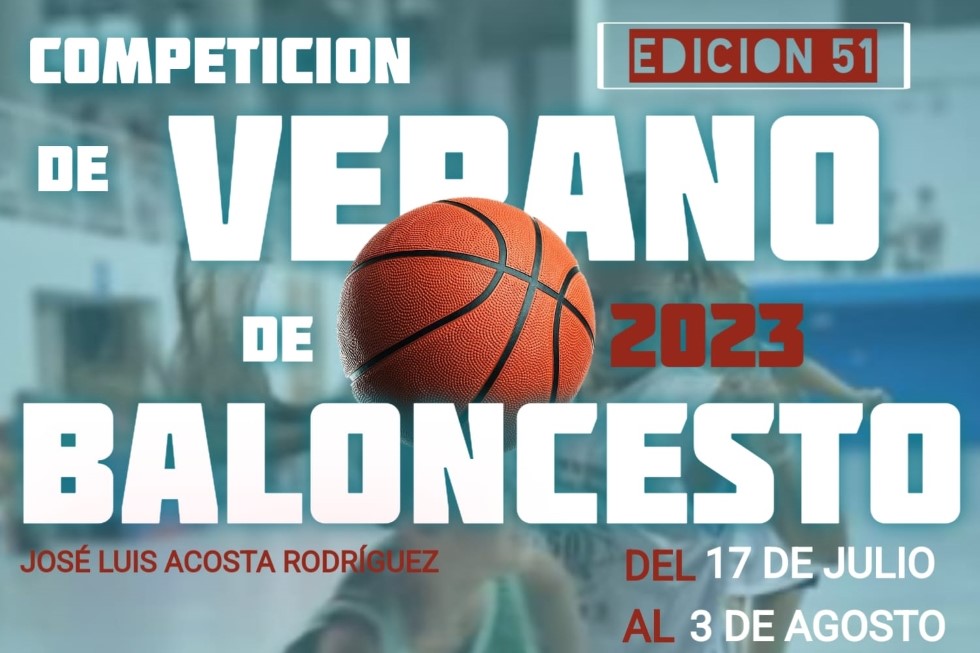 Cartel 51 competición verano baloncesto