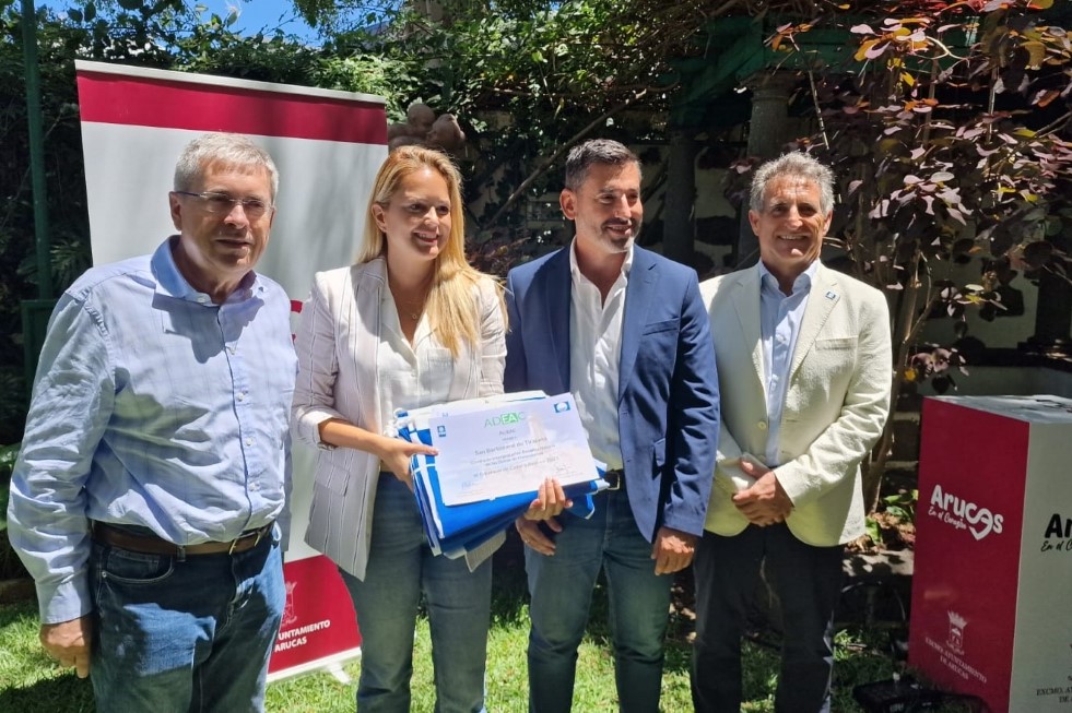 De izquierda a derecha, Marco Aurelio Pérez, Ylenia Vega, Alejandro Marichal y José Palacios Aguilar