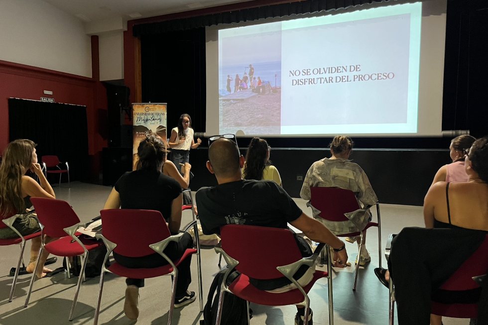Silvia Sánchez Horna, durante el curso de producción de Cine en la Universidad de Verano de Maspalomas
