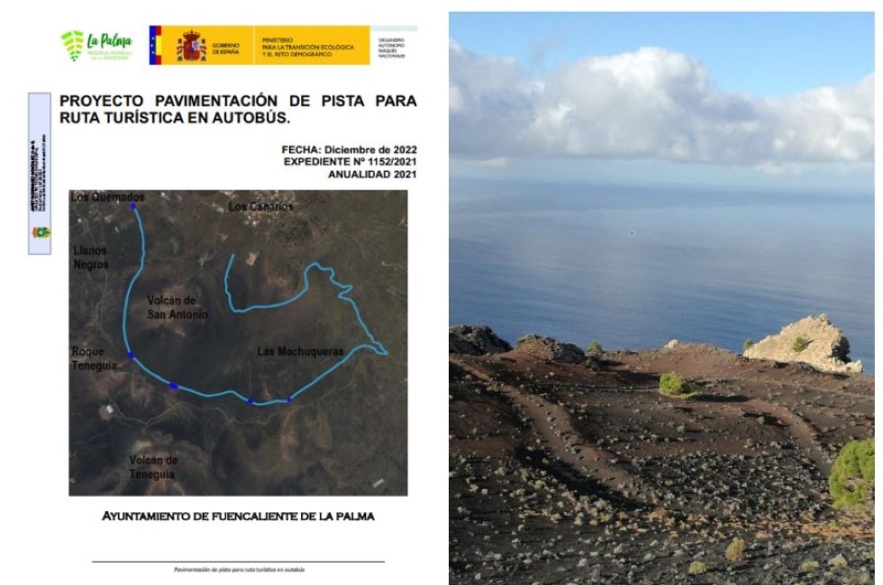 Proyecto de pavimentación en el entorno de Teneguía