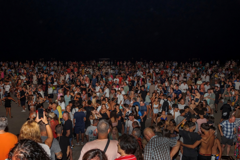 Noche de San Juan en Playa del Inglés. Imagen de archivo