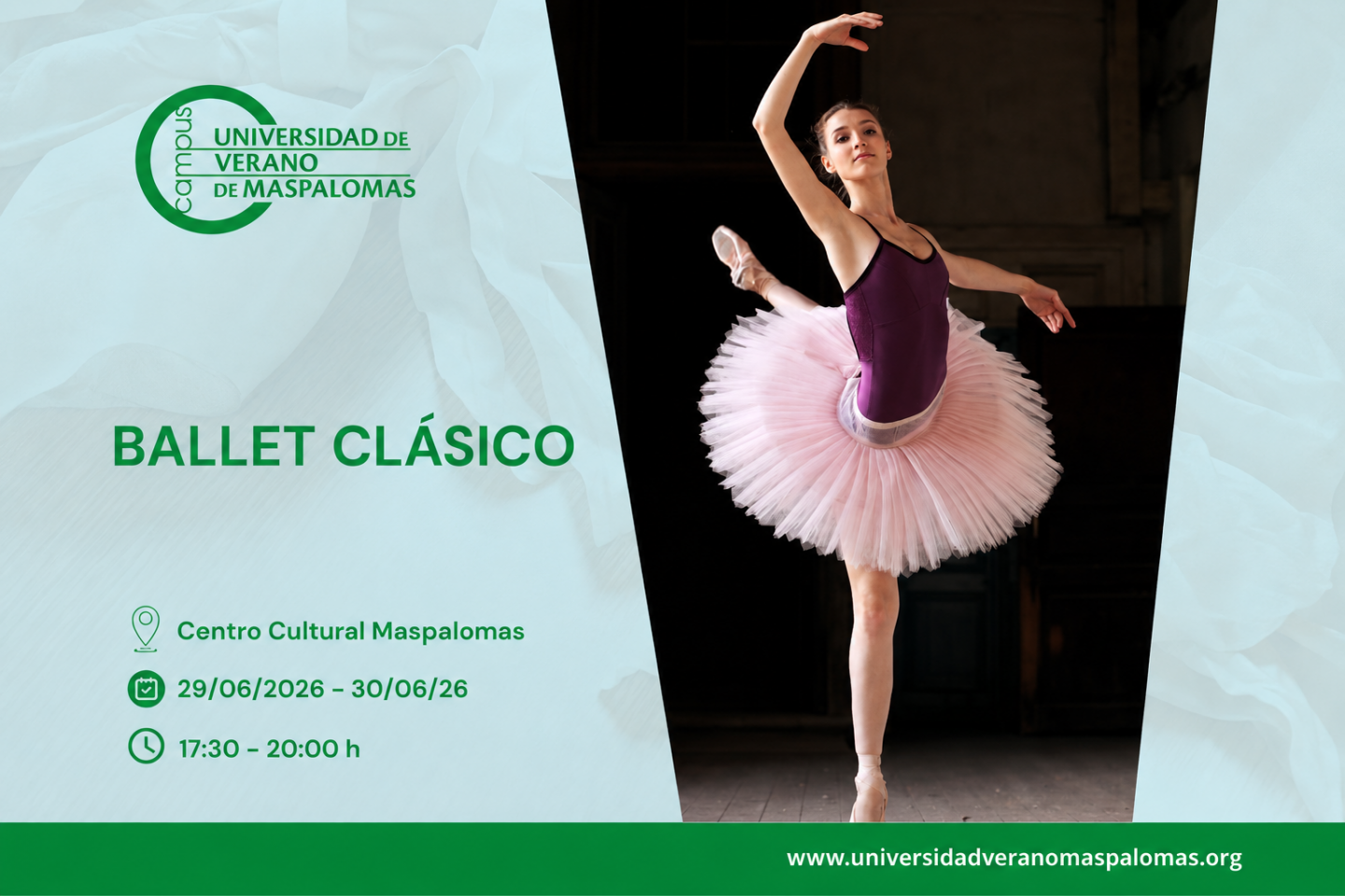 Curso de ballet cl&aacute;sico en la Universidad de Verano de Maspalomas | Maspalomas Ahora